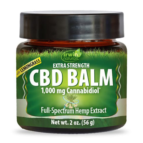 CBD Balm with Lemongrass, 1000 mg Cannabidiol, 2 oz, Irwin Naturals