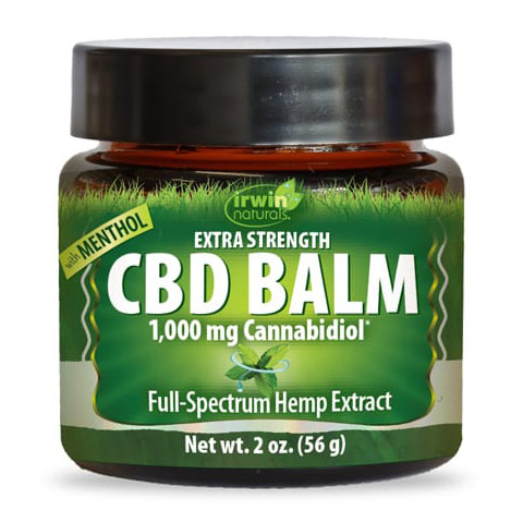 CBD Balm with Menthol, 1000 mg Cannabidiol, 2 oz, Irwin Naturals