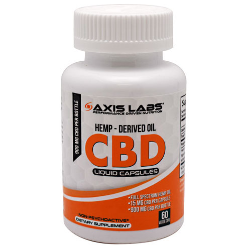 CBD Caps, Hemp-Derived Oil, 60 Liquid Capsules, Axis Labs