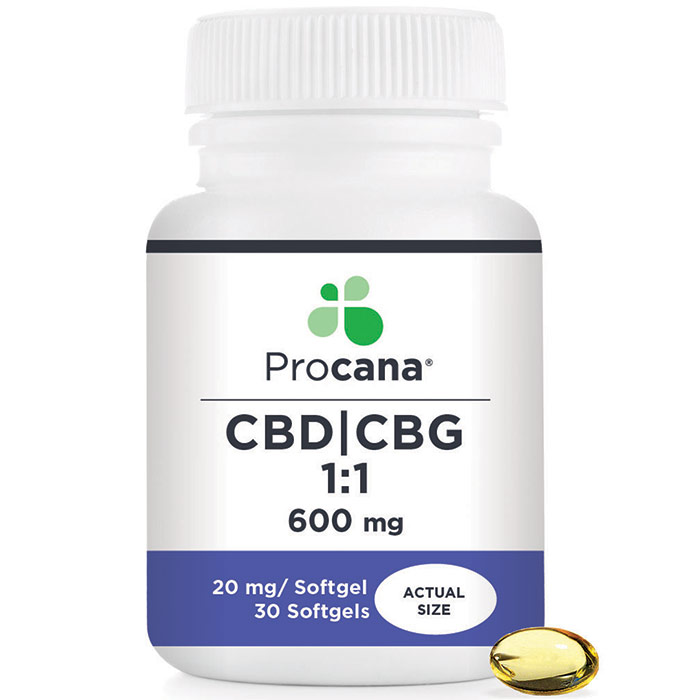 CBD + CBG 1:1 Balance Formula, 30 Softgels, Procana Laboratories