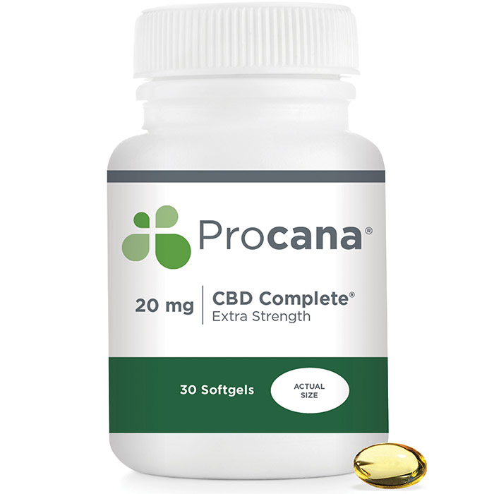 CBD Complete Softgel 20 mg, Extra Strength, 30 Softgels, Procana Laboratories