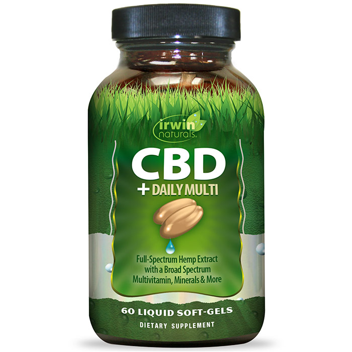CBD + Daily Multi Vitamins & Minerals, 60 Liquid Soft-Gels, Irwin Naturals