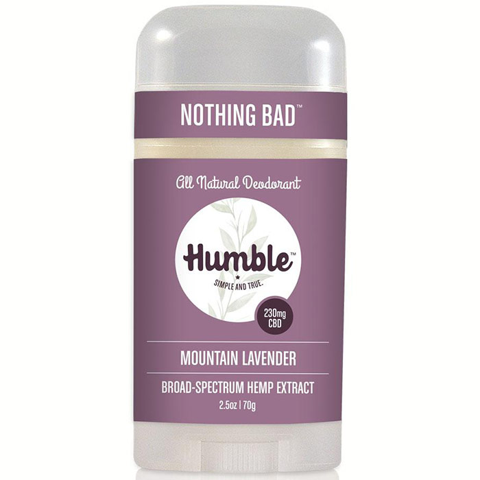 CBD Natural Deodorant, Mountain Lavender, 2.5 oz, Humble Brands