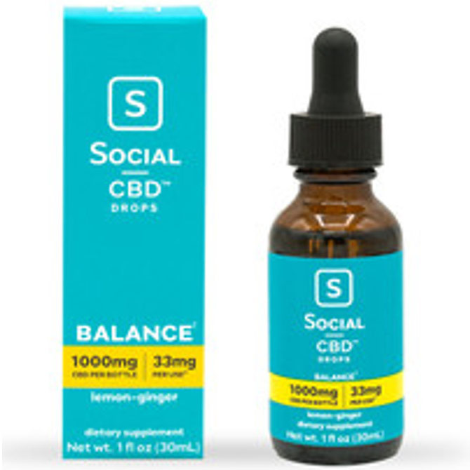 CBD Drops - Lemon Ginger, 1000 mg, 30 ml, Social CBD