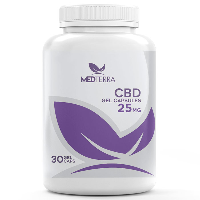 CBD Gel Capsules 25 mg, 30 Capsules, Medterra
