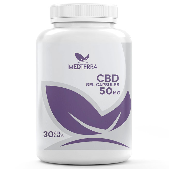 CBD Gel Capsules 50 mg, 30 Capsules, Medterra
