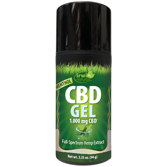 CBD Gel with Menthol, 1000 mg Cannabidiol, 3.33 oz (94 g), Irwin Naturals