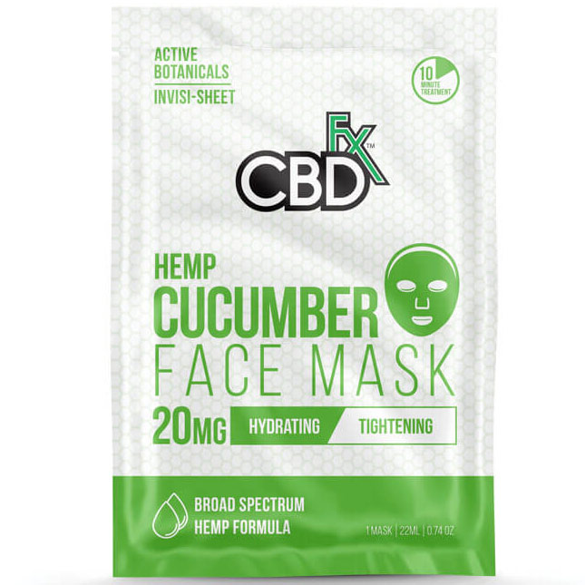 CBD Hemp Cucumber Face Mask, 20 Pack, CBDfx