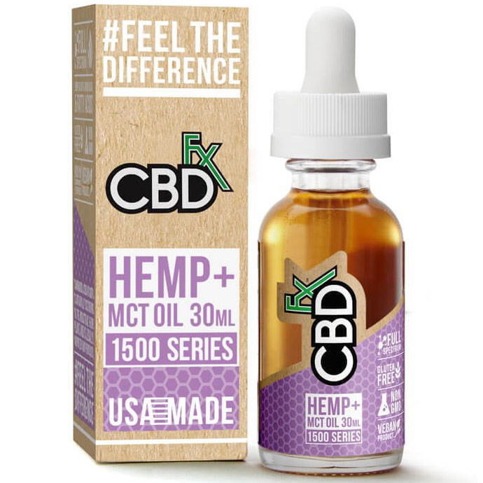 CBD Hemp + MCT Oil Tincture 1500 mg, 30 ml, CBDfx