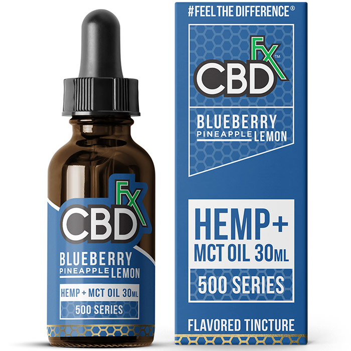 CBD Hemp + MCT Oil Tincture, Blueberry Pineapple Lemon, 1000 mg, 30 ml, CBDfx