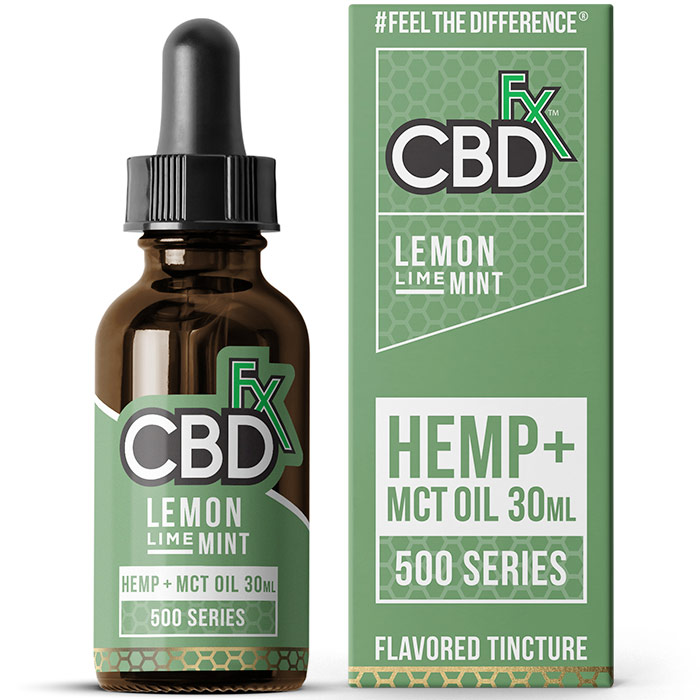 CBD Hemp + MCT Oil Tincture, Lemon Lime Mint, 1000 mg, 30 ml, CBDfx