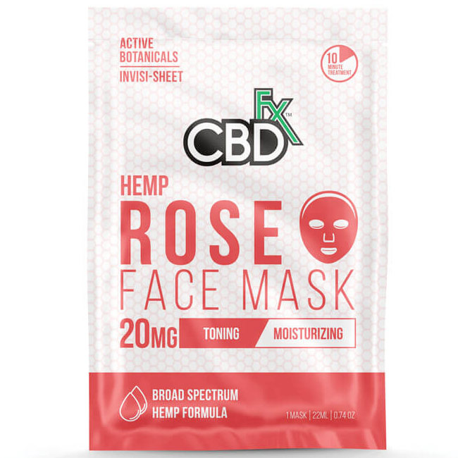 CBD Hemp Rose Face Mask, 20 Pack, CBDfx