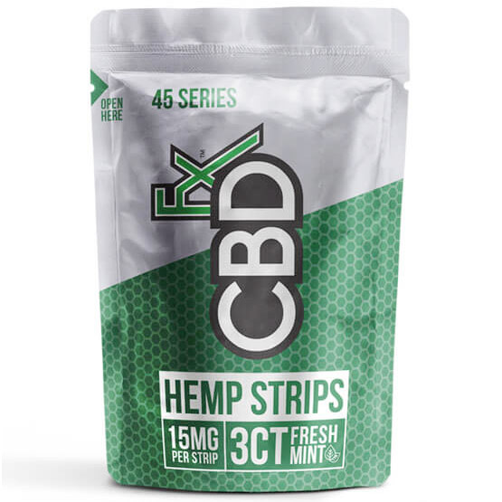 CBD Hemp Strips, 15 mg Per Sublingual Strip, 3 ct x 20 Pouches, CBDfx