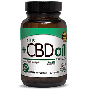 CBD Oil 15 mg, 60 Capsules, PlusCBD Oil