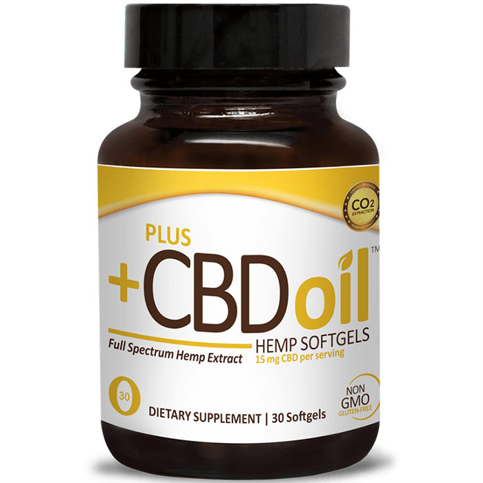 CBD Oil Gold Formula 15 mg, 30 Softgels, PlusCBD Oil