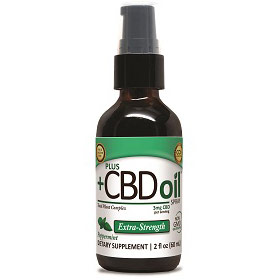 CBD Oil Extra Virgin Olive Oil Spray 500 mg - Peppermint, 2 oz, PlusCBD Oil