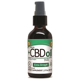 CBD Oil Extra Virgin Olive Oil Spray 500 mg - Unflavored, 2 oz, PlusCBD Oil