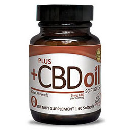 CBD Oil Raw Formula 5 mg, Value Size, 60 Softgels, PlusCBD Oil