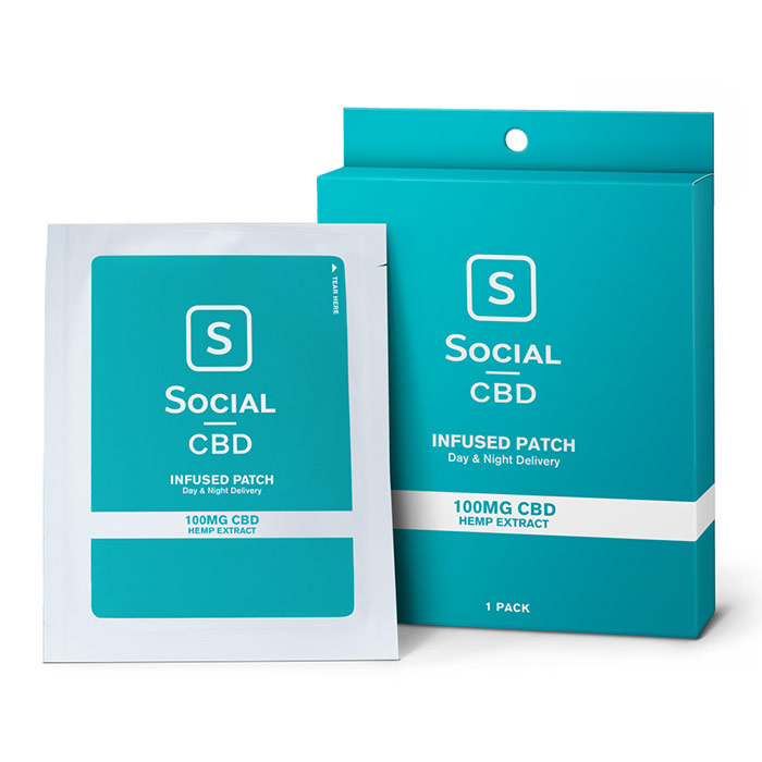 CBD Infused Transdermal Patch, 100 mg, 1 Pack, Social CBD