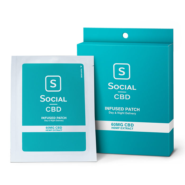 CBD Infused Transdermal Patch, 60 mg, 3 Pack, Social CBD