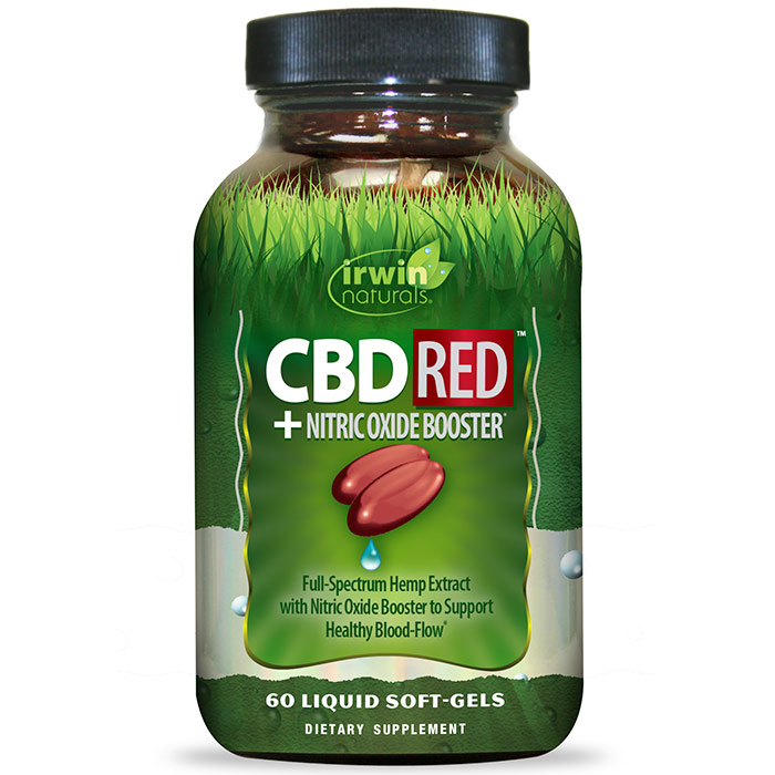 CBD RED + Nitric Oxide Booster, 60 Liquid Soft-Gels, Irwin Naturals