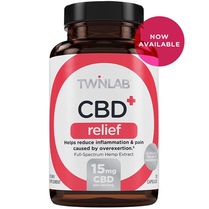 CBD+ Relief, 30 Capsules, TwinLab