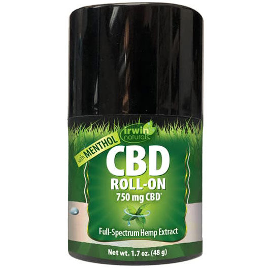 CBD Roll-On with Menthol, 750 mg Cannabidiol, 1.7 oz (48 g), Irwin Naturals