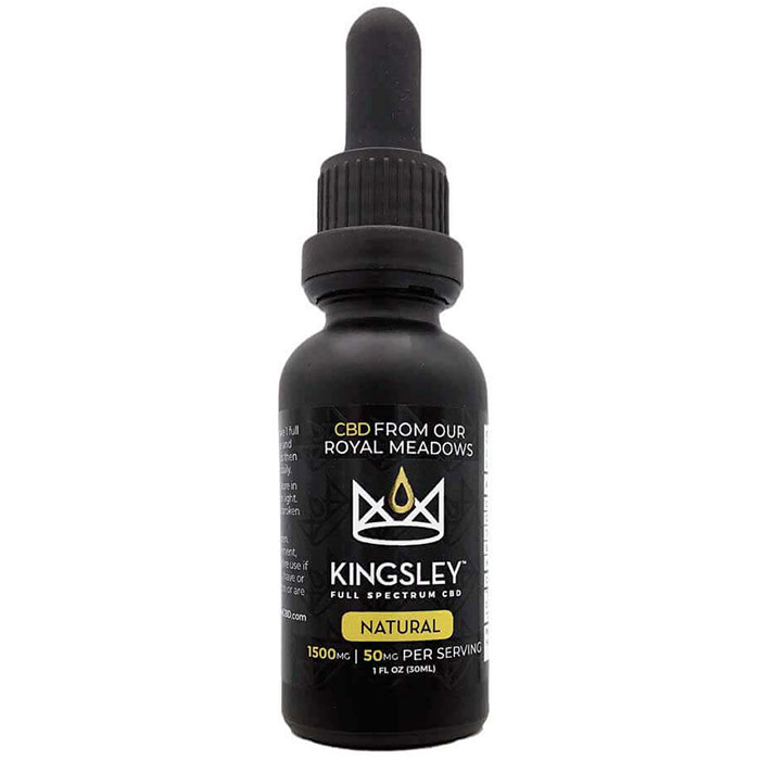 CBD Tincture 1500 mg, Natural Flavor, 1 oz, Kingsley CBD