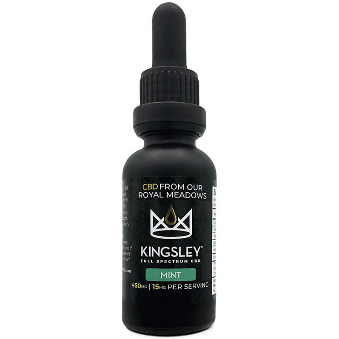 CBD Tincture 450 mg, Mint Flavor, 1 oz, Kingsley CBD