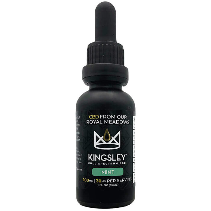 CBD Tincture 900 mg, Mint Flavor, 1 oz, Kingsley CBD