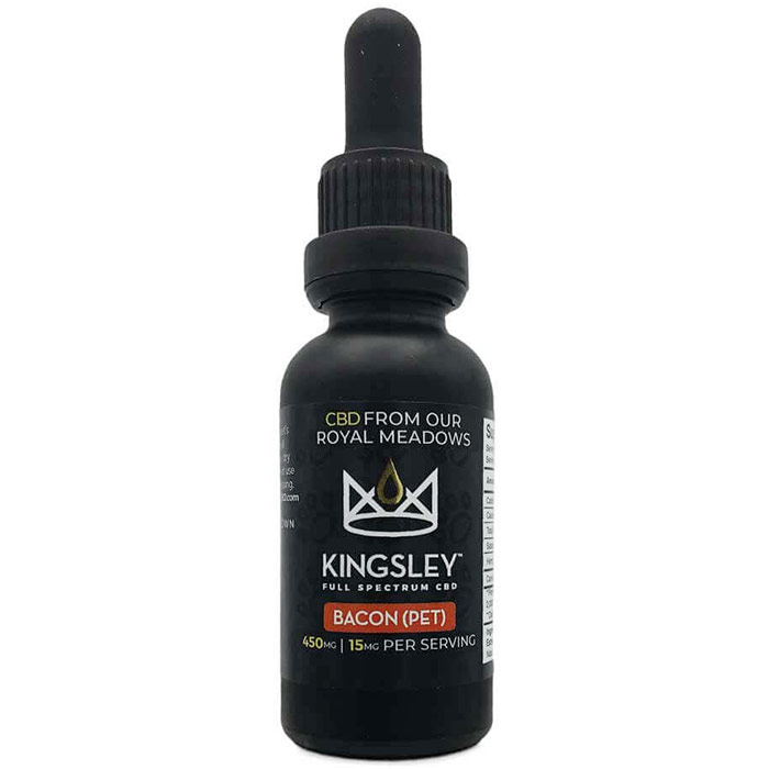 CBD Tincture for Pet 450 mg, Bacon Flavor, 1 oz, Kingsley CBD