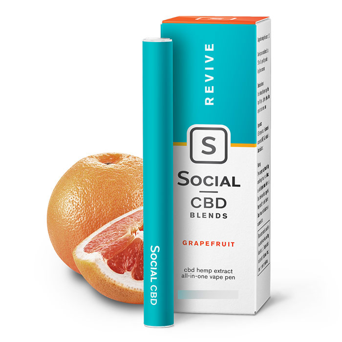 CBD Vape Pen - Grapefruit, 125 mg, 0.25 ml, Social CBD