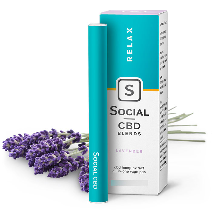 CBD Vape Pen - Lavender, 125 mg, 0.25 ml, Social CBD