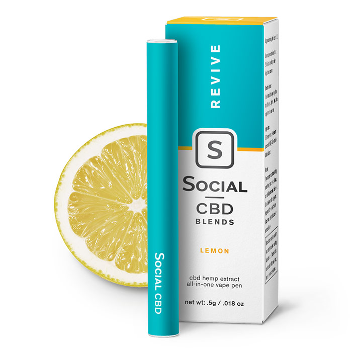 CBD Vape Pen - Lemon, 250 mg, 0.5 ml, Social CBD