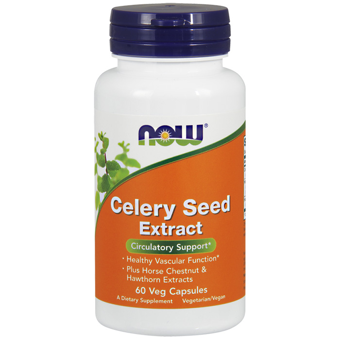 Celery Seed Extract, Plus Horse Chestnut, 60 Vegetarian Capsules, NOW Foods