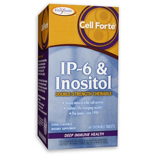 Enzymatic Therapy Cell Forte IP-6 & Inositol, Citrus, 60 Chewable Tablets, Enzymatic Therapy