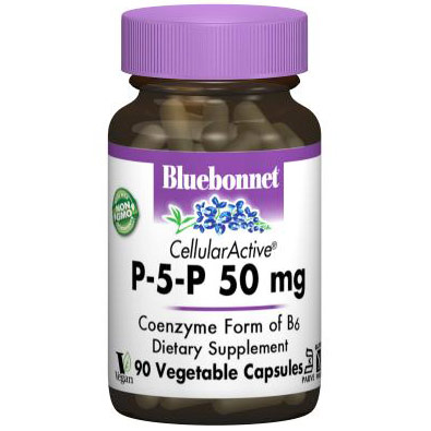 Cellular Active P-5-P 50 mg, Vitamin B6, 90 Vegetable Capsules, Bluebonnet Nutrition
