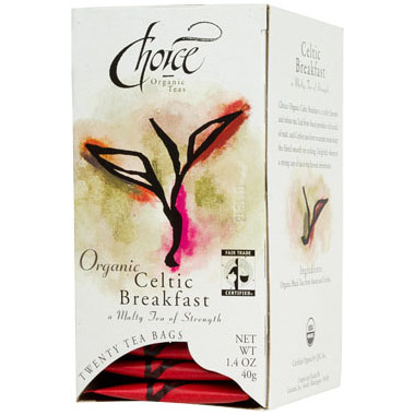 Choice Organic Teas Organic Celtic Breakfast, 20 Tea Bags x 6 Box, Choice Organic Teas