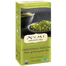 Ceremonial Matcha, Stone-Ground Green Tea Powder, 16 Bags, Numi Tea