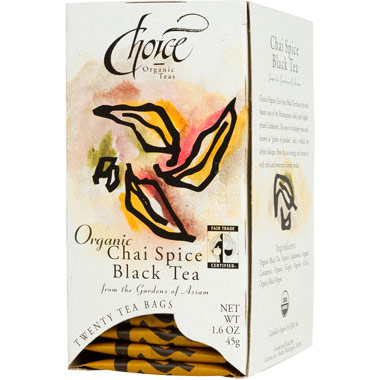 Choice Organic Teas Organic Chai Spice Black Tea, 20 Tea Bags x 6 Box, Choice Organic Teas