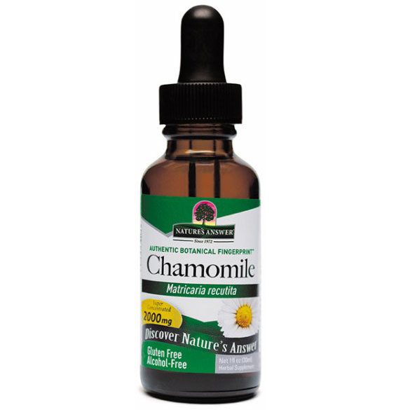 Chamomile Flowers Extract Liquid Alcohol-Free, 1 oz, Natures Answer