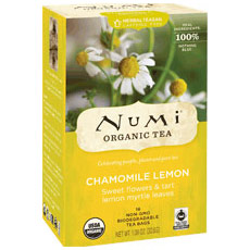 Chamomile Lemon Tea, Herbal Teasan, 18 Tea Bags, Numi Tea