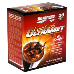 UltraMet Low Carb, Chocolate 20 pkts, Champion Nutrition