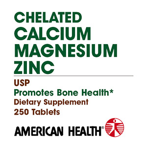 Chelated Calcium & Magnesium with Zinc 250 tabs from American Health