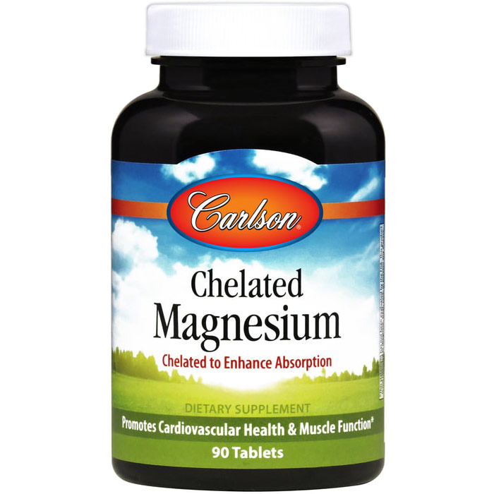 Chelated Magnesium, 200 mg, 90 tablets, Carlson Labs