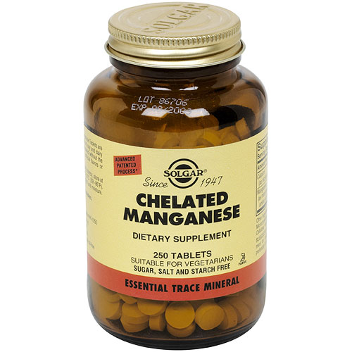 Chelated Manganese, 250 Tablets, Solgar - CLICK HERE TO LEARN MORE