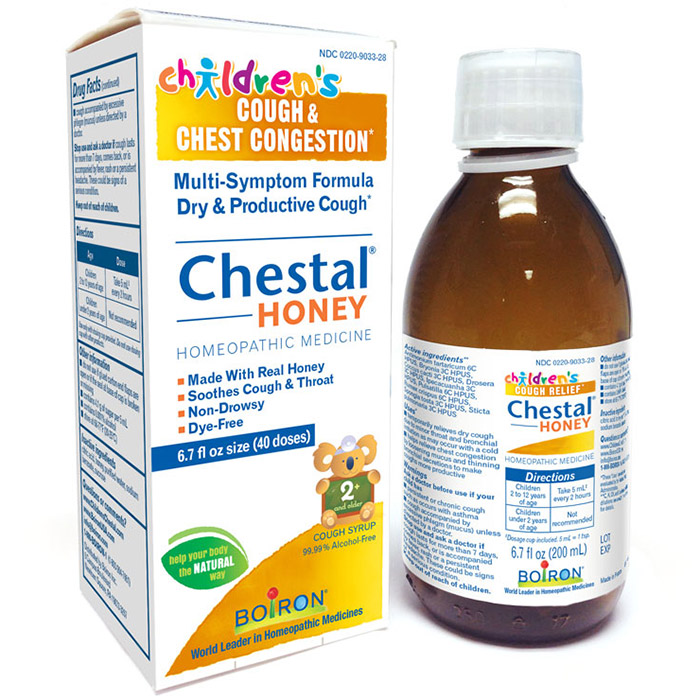 Chestal Honey Syrup Childrens Cough Relief, 6.7 oz, Boiron