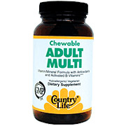 Chewable Adults Multi Vitamins w/Antioxidants 60 Wafers, Country Life