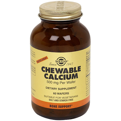 Chewable Calcium 500 mg, 60 Wafers, Solgar - CLICK HERE TO LEARN MORE