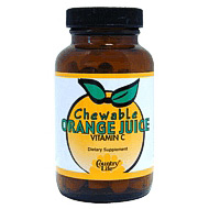 Chewable Orange Juice Vitamin C 500 mg 90 Wafers, Country Life